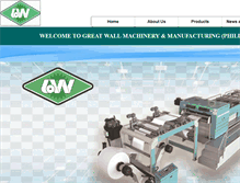 Tablet Screenshot of greatwallmachinery.com